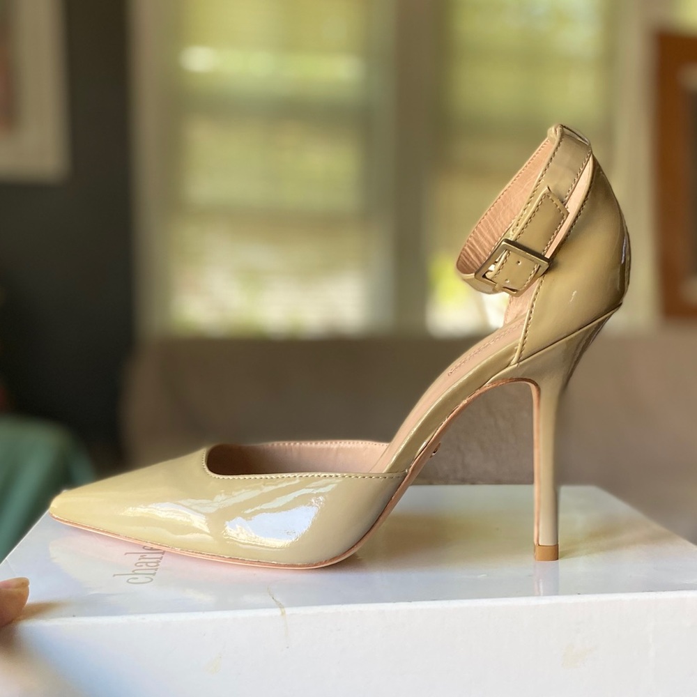 Charles David Pointed Toe Ankle Strap Stiletto